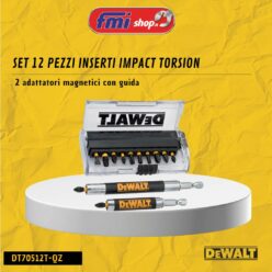 Set 12 pezzi Inserti Impact Torsion e 2 adattatori magnetici con guida