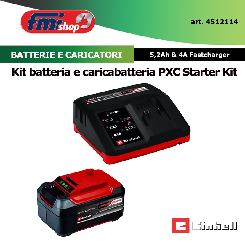 Kit batteria e caricabatteria PXC Starter Kit
