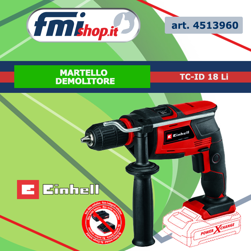 Martello demolitore a batteria TC-ID 18 Li - Solo