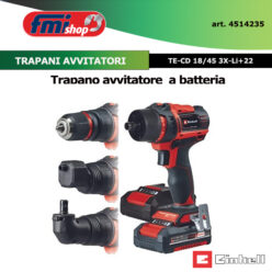 Trapani a batteria TE-CD 18/45 3X-Li +22 2x2,0 Ah