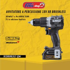 Trapano avvitatore a percussione 18V XR Brushless - DEWALT x McLAREN TEAM F1 in edizione limitata